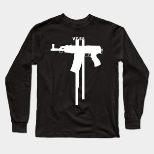 White lines Assault rifle VZ-58 Long Sleeve T-Shirt